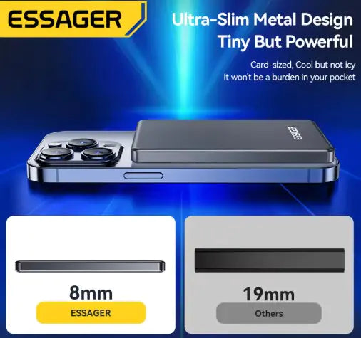 Ultra-Thin Magnetic Wireless Power Bank 10000mAh